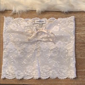 Bebe cropped tube top